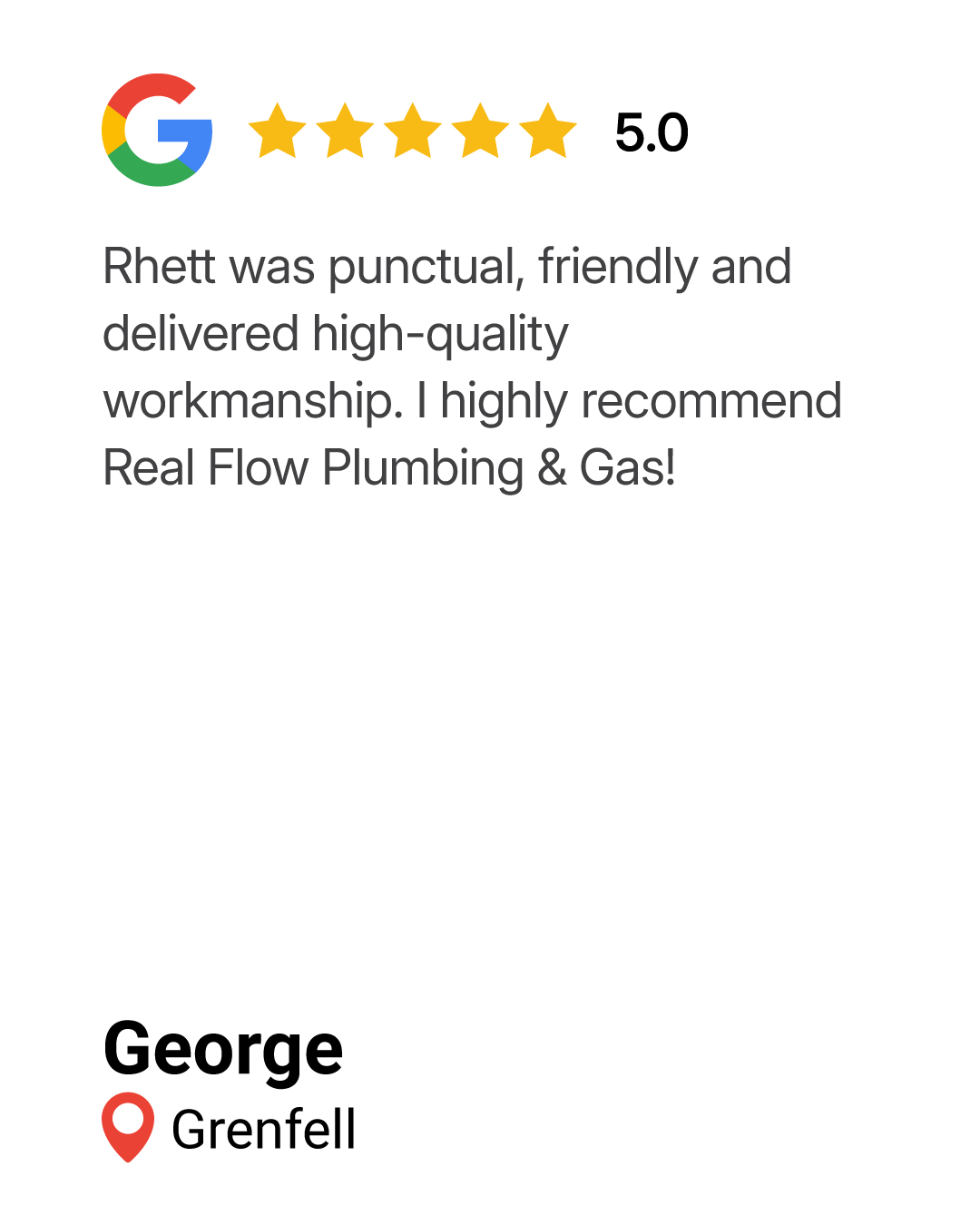 Real Flow Plumbing & Gas 11 Google-5Star-Review-George (1)